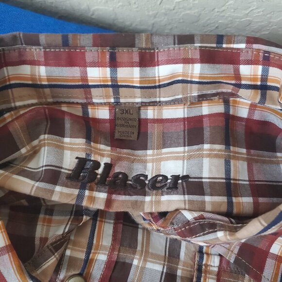 Blaser Outfitters Men 's 3X Georg poplin Shirt - Picture 7 of 9